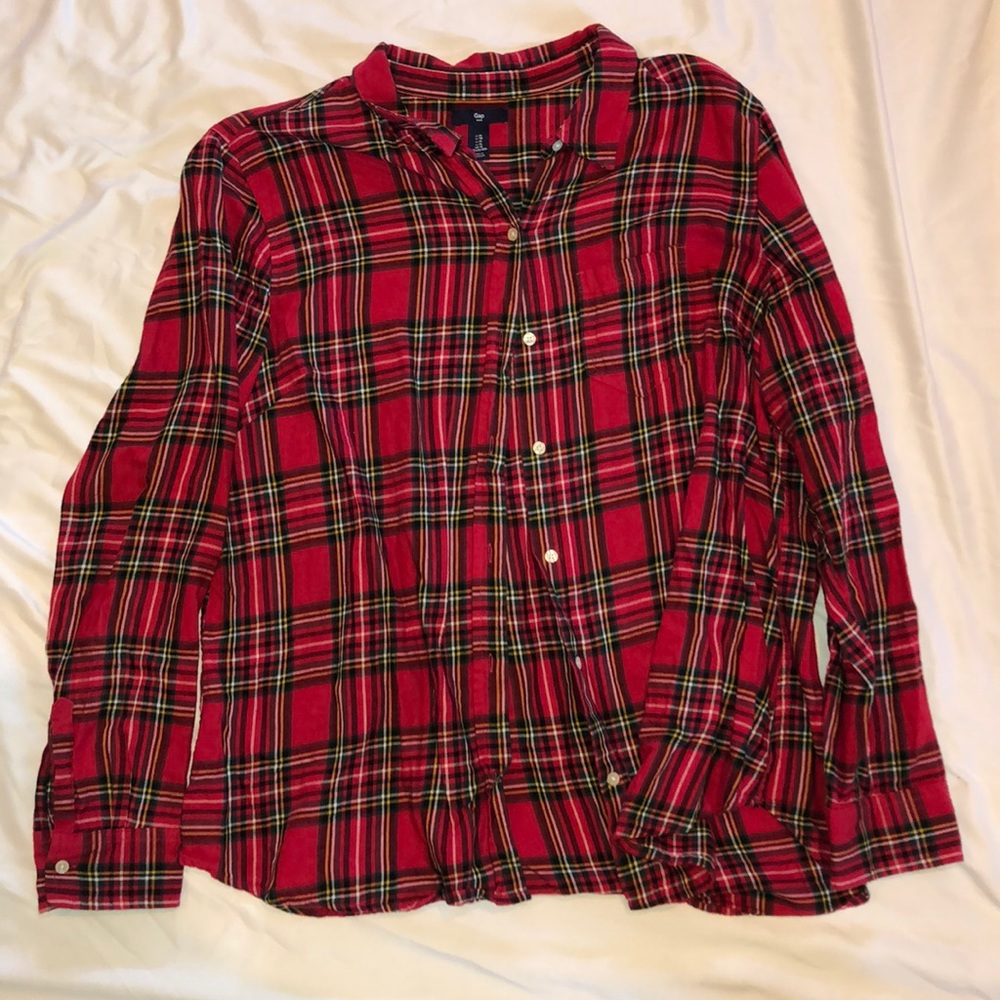 Gap Long-Sleeve Flannel Top